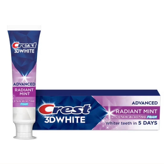 Crest 3D White Teeth Whitening Toothpaste - Radiant Mint